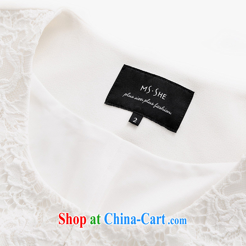 msshe XL women 2015 spring new Korean version mm thick beauty graphics thin T-shirt jacket 7545 White - Spot 6 XL, Susan Carroll, Ms Elsie Leung Chow (MSSHE), online shopping