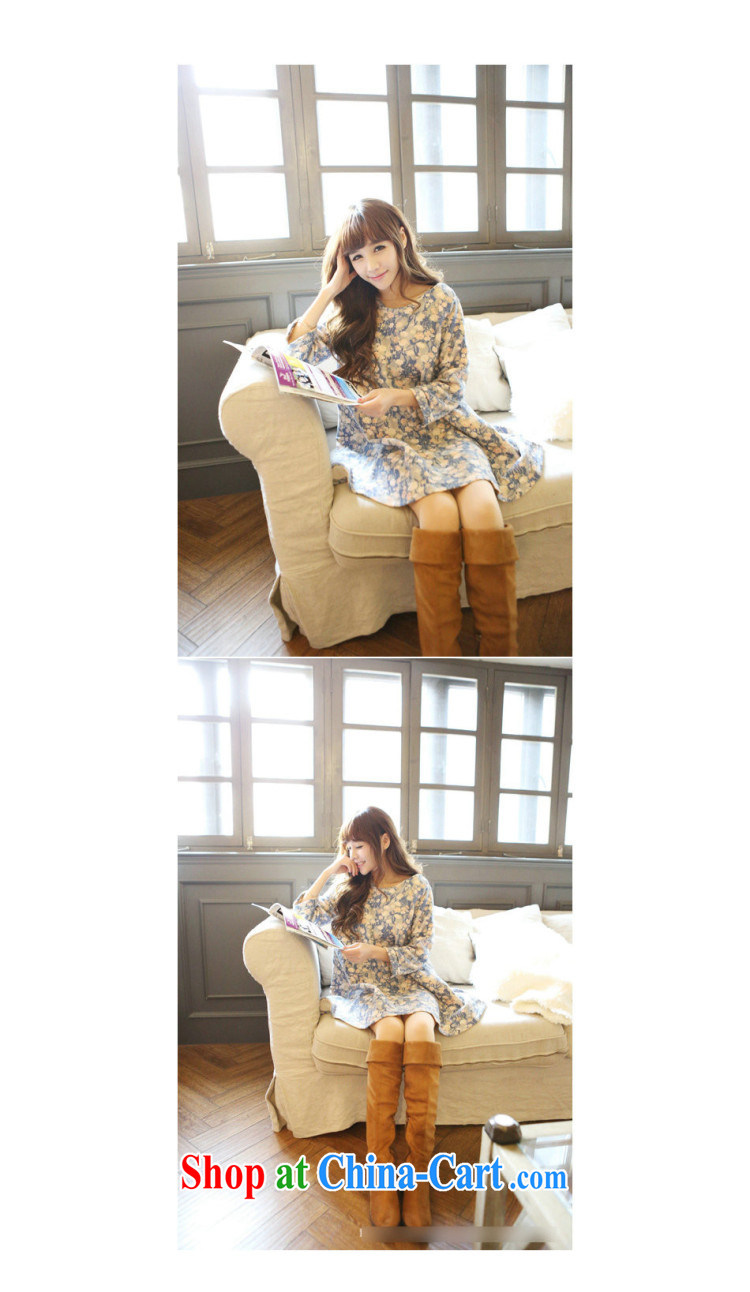 Dream snow, and pregnant women in the autumn and the new oil painting floral pregnant women dress 100 7 ground-cuff pregnant women dress light blue XL pictures, price, brand platters! Elections are good character, the national distribution, so why buy now enjoy more preferential! Health