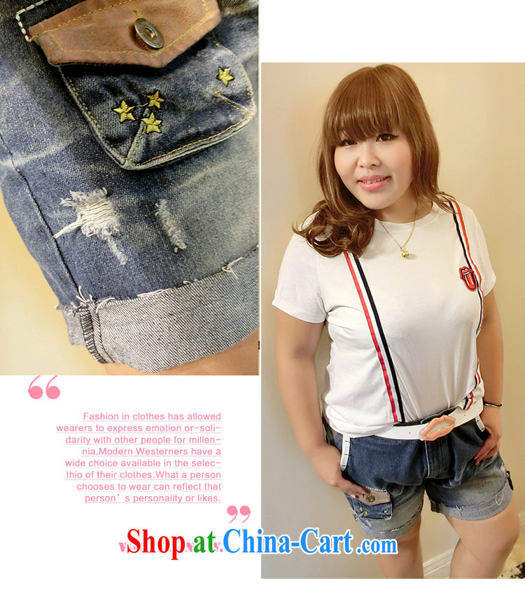 Yet the Addiction, female Korean video thin large code 200 Jack mm thick edges loose denim shorts summer 851 light blue 40 pictures, price, brand platters! Elections are good character, the national distribution, so why buy now enjoy more preferential! Health