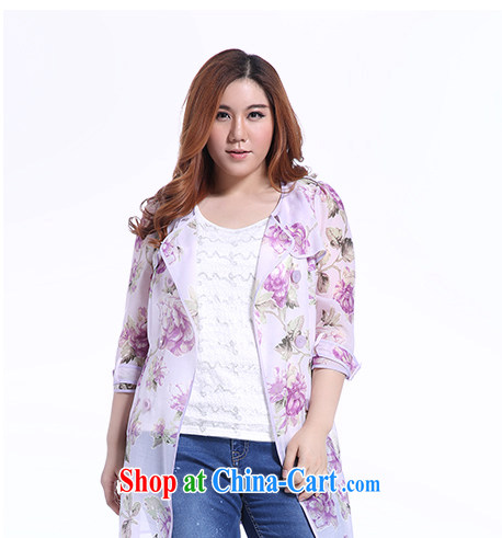Slim LI Sau 2014 autumn the new Korean version of the greater code female large flowers, long double-cultivating temperament wind jacket Q 5523 light green L pictures, price, brand platters! Elections are good character, the national distribution, so why buy now enjoy more preferential! Health