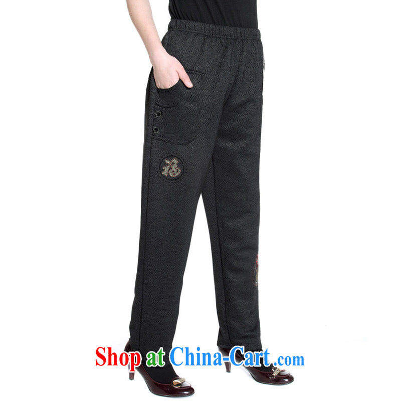 Han Rui 2015 spring new products, mom with older persons Elastic waist lounge pants solid color has been the trousers, old embroidered high waist Trouser press No. 2 color 31, Patrick Ryan (hanris), shopping on the Internet