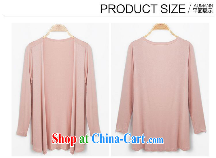 Platinum sign wave (PTLONG) the code female Korean version mm thick and fat XL cotton spring open-shirt knit-air-conditioning T-shirt black 5 XL pictures, price, brand platters! Elections are good character, the national distribution, so why buy now enjoy more preferential! Health