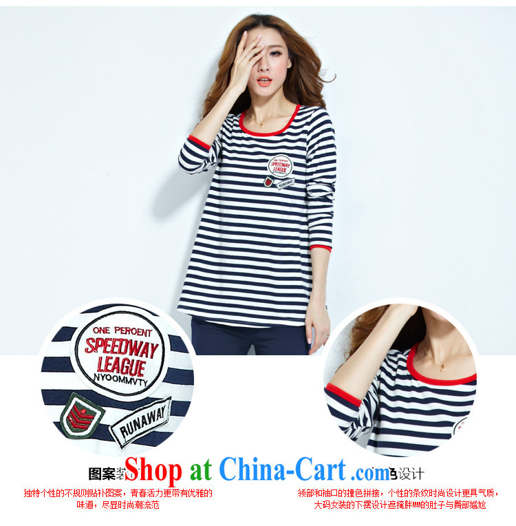 What charm 2015 summer streaks, campaign very casual striped long-sleeved shirt T Package Women T 7128 BMW blue XXXXL pictures, price, brand platters! Elections are good character, the national distribution, so why buy now enjoy more preferential! Health