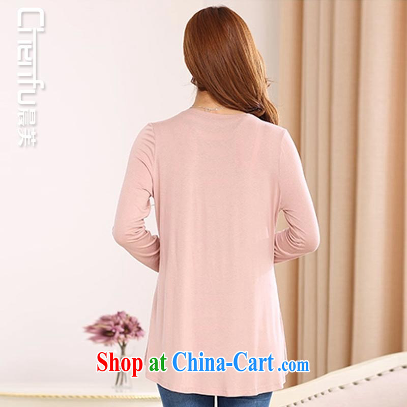 Early morning would be 2015 summer new Korean version graphics thin XL ladies' simple and stylish in her long, knitting garments mantle Air Conditioning knitted T-shirt jacket T-shirt bare pink 4 XL recommendations 155 - 170 jack, morning, and shopping on the Internet