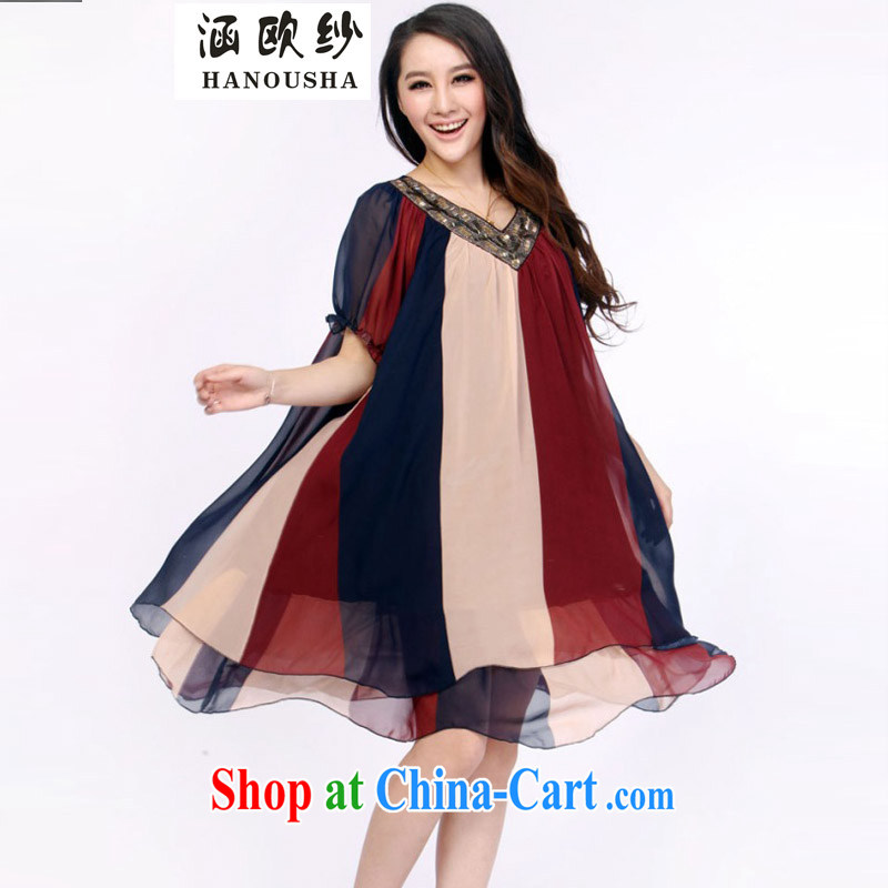 Covering the yarn thick mm summer 2015 the code female thick sister dresses and indeed increase loose video thin, long, 200 Jack blue XXXXL recommendations 180 - 200 jack, covered by the yarn (Hanousha), online shopping