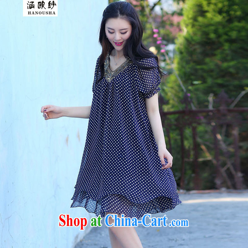 Covering the yarn thick mm summer 2015 the code female thick sister dresses and indeed increase loose video thin, long, 200 Jack blue XXXXL recommendations 180 - 200 jack, covered by the yarn (Hanousha), online shopping