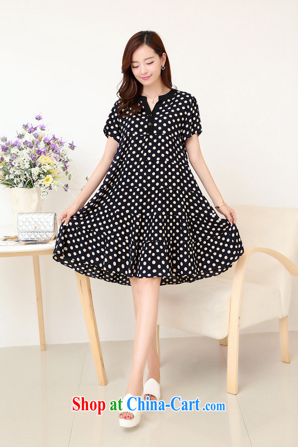covered by the larger female 200 Jack the FAT and FAT mm video thin summer cotton dress pregnant women summer dress stylish dark blue XXXXL pictures, price, brand platters! Elections are good character, the national distribution, so why buy now enjoy more preferential! Health