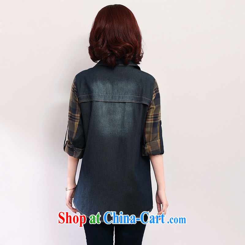DKchenpin cowboy, Autumn jacket female literary middle-aged large, female loose thick MM Load fall 2014 denim blue 2 XL, DKCHENPiN, shopping on the Internet