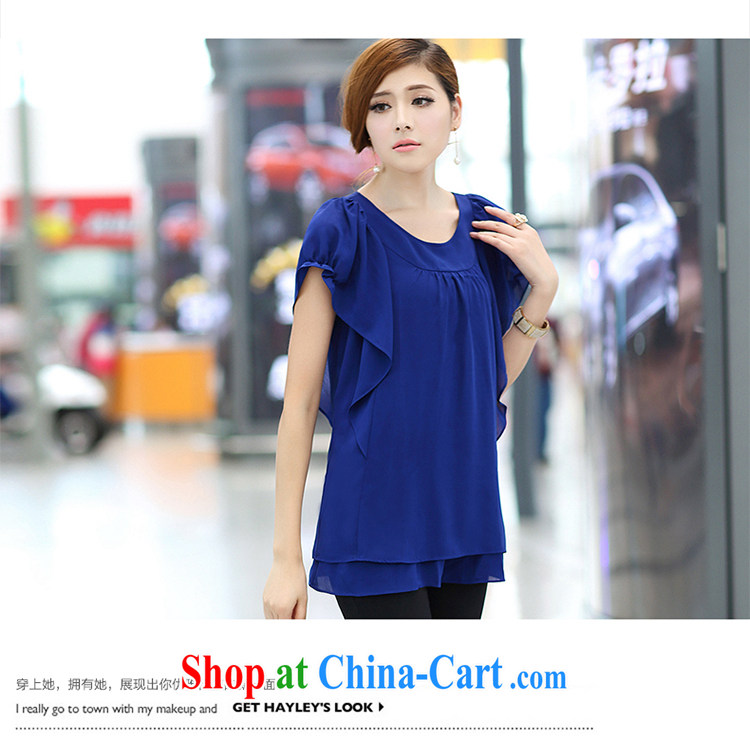 Mephidross economy honey, thick mm summer 2014 larger female new Korean thick sister flouncing short-sleeved video thin ice woven shirts T shirt T-shirt 1685 large blue code XXL pictures, price, brand platters! Elections are good character, the national distribution, so why buy now enjoy more preferential! Health
