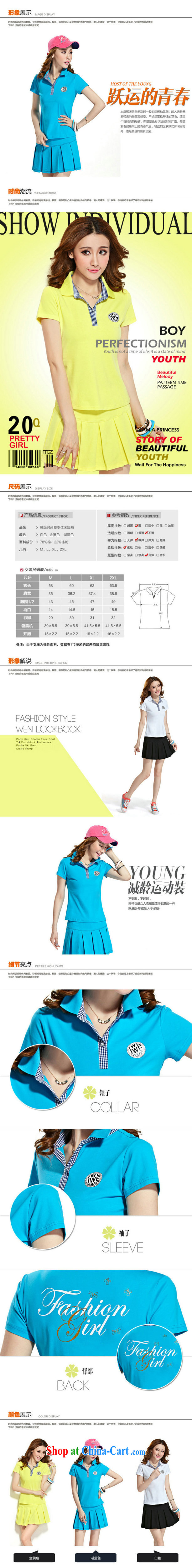 Blue Fox summer Lady style Korean version the short-sleeved female sports two-piece dress beauty graphics thin badminton tennis running uniforms blue XXL pictures, price, brand platters! Elections are good character, the national distribution, so why buy now enjoy more preferential! Health