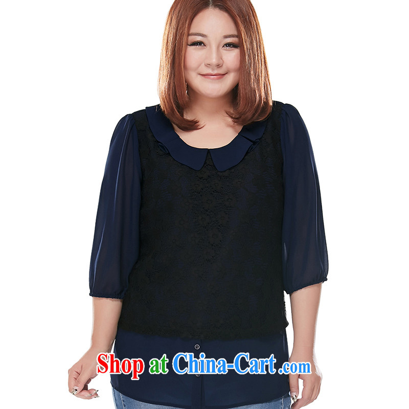 XL blouses lace snow woven shirts blue 6 XL