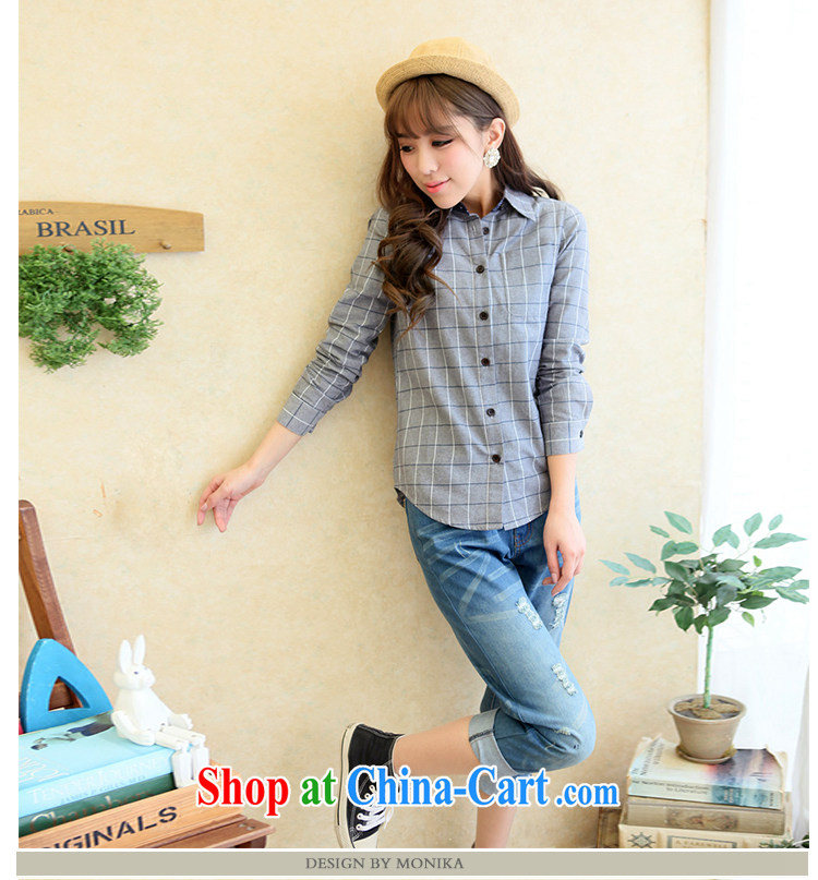 Moses Veronica XL Women fall 2014 with new thick mm video thin lapel graphics thin long-sleeved checkered shirt T-shirt gray XL pictures, price, brand platters! Elections are good character, the national distribution, so why buy now enjoy more preferential! Health