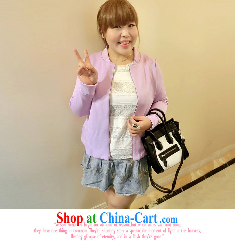 Yet the Addiction, female fat MM autumn 2014 the new Korean solid simple loose video thin coat 7573 purple XXL pictures, price, brand platters! Elections are good character, the national distribution, so why buy now enjoy more preferential! Health