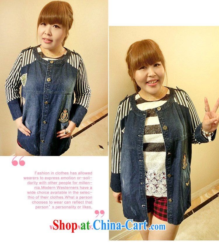 Yet the Addiction, female large Code and Code 200 Jack mm thick graphics thin Korean cowboy wind jacket 6607 denim blue XXXL pictures, price, brand platters! Elections are good character, the national distribution, so why buy now enjoy more preferential! Health