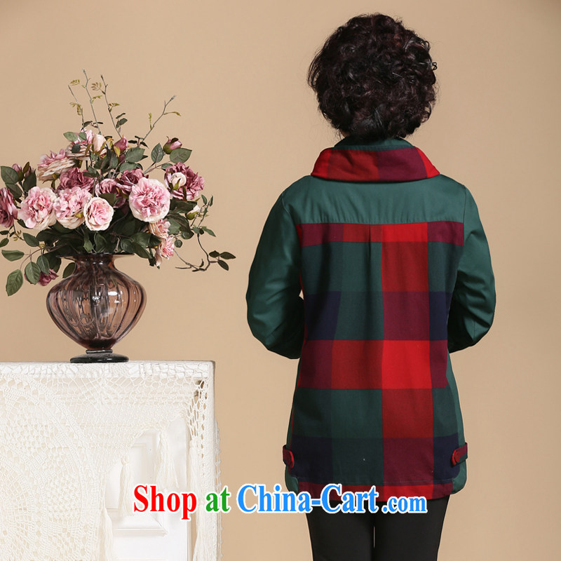 The SSU Mak 2015 Spring and Autumn new mother with her older quilted coat, long jacket, large, female 8805 green 5 XL (155 - 165 ) jack, the SSU Mak, shopping on the Internet