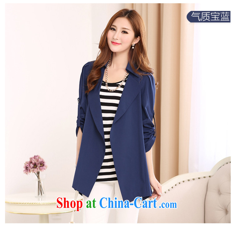 Speed T-shirt 2015 spring loaded the code female Korean leisure loose arm cuff suits in long, thin cardigan thin long-sleeved wind jacket S 11 deep blue 3 XL pictures, price, brand platters! Elections are good character, the national distribution, so why buy now enjoy more preferential! Health