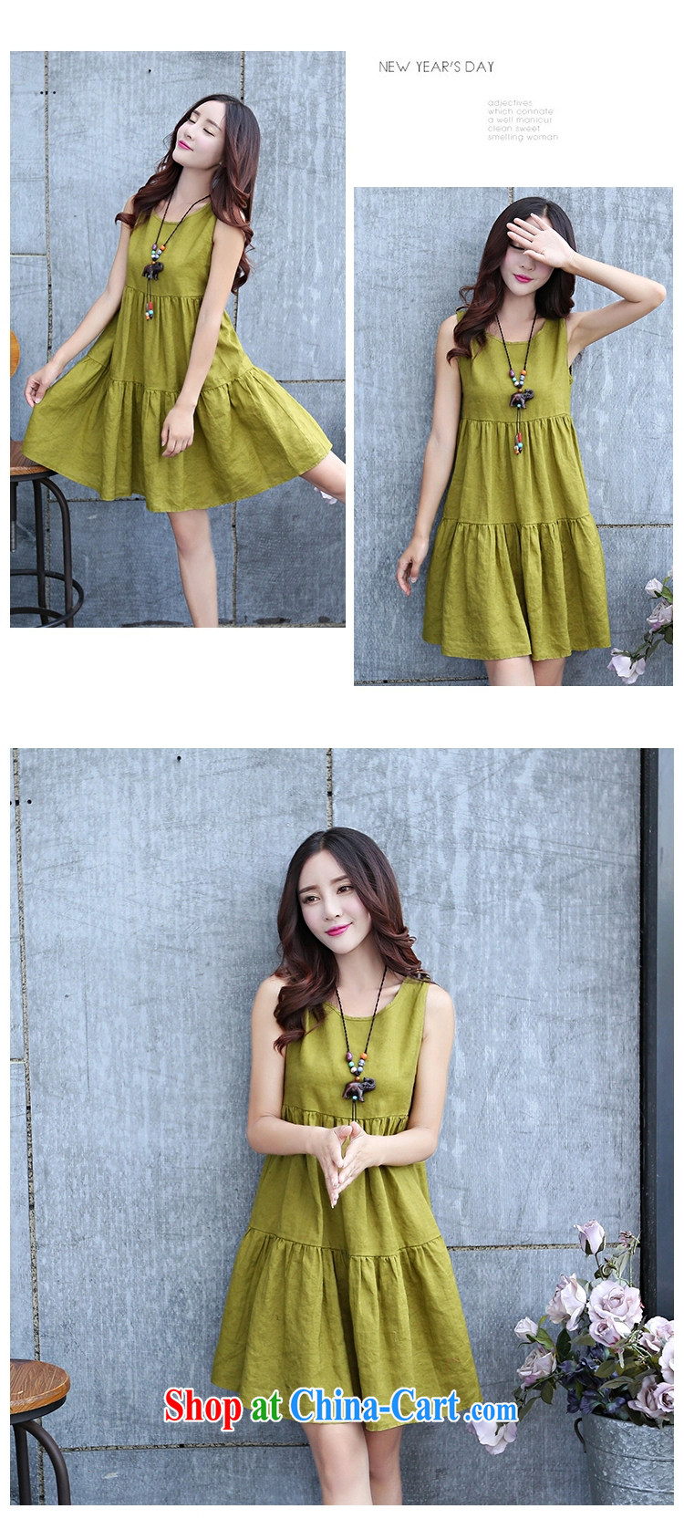 MR NGAN KAM-CHUEN 晳 summer 2015 Women's clothes new Korean loose the code sleeveless cotton Ma dresses Y 1112 Tibetan cyan XXL pictures, price, brand platters! Elections are good character, the national distribution, so why buy now enjoy more preferential! Health