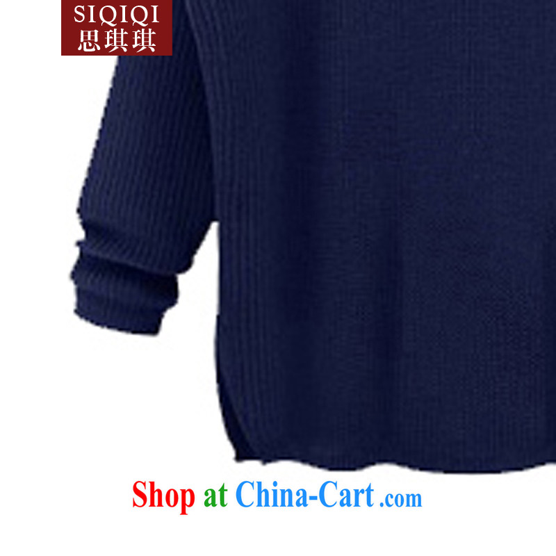 The Qi Qi (SIQIQI) Spring 2015 new, the United States and Europe, women with thick MM stylish loose knit sweater knit sweater ZZS 1011 dark blue 4 XL, Cisco Qi Qi (SIQIQI), and, on-line shopping