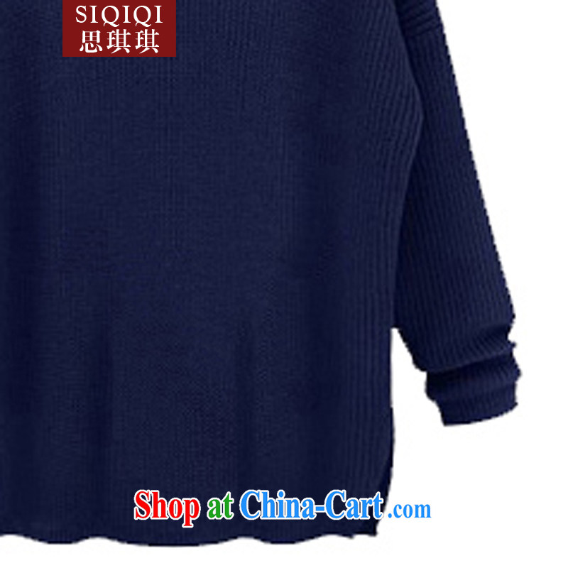 The Qi Qi (SIQIQI) Spring 2015 new, the United States and Europe, women with thick MM stylish loose knit sweater knit sweater ZZS 1011 dark blue 4 XL, Cisco Qi Qi (SIQIQI), and, on-line shopping
