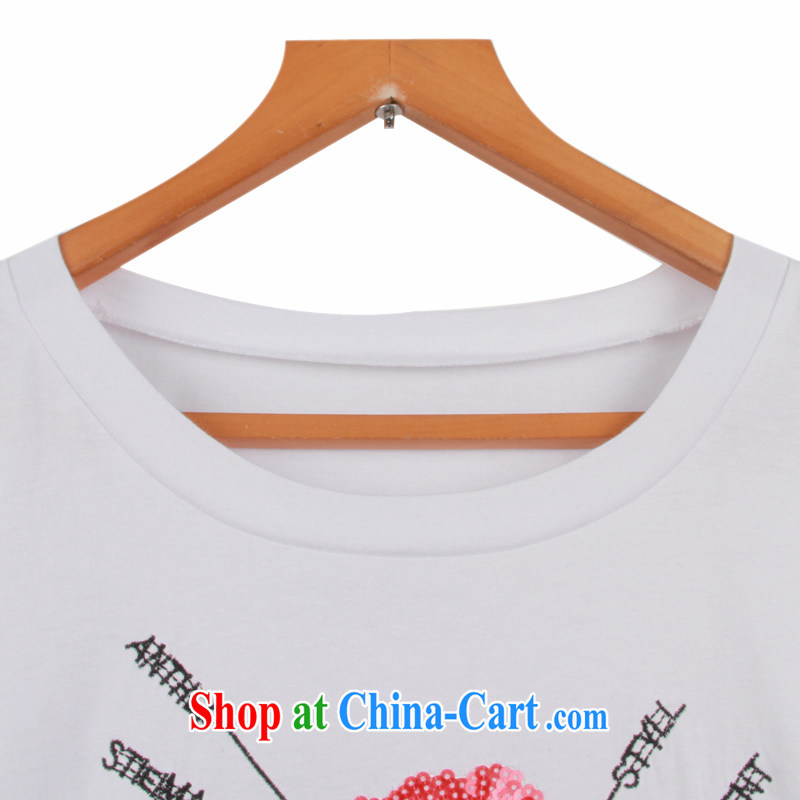 Yet the Addiction, female summer new Europe the Code women mm thick summer graphics thin short-sleeve T-shirt 2008 white XXXL, drug addiction, and shopping on the Internet