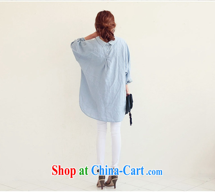 Ting, 2015 spring and summer new, thick mm mandatory Korean fashion summer and autumn the softness relaxed the long-sleeved shirt, blue 6092 all code pictures, price, brand platters! Elections are good character, the national distribution, so why buy now enjoy more preferential! Health