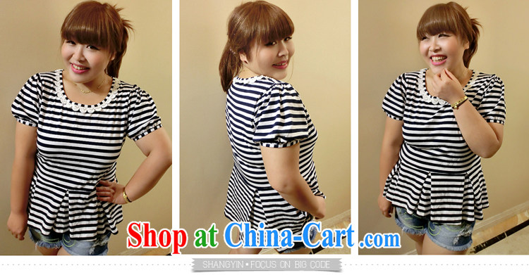 Yet the Addiction, female King, female 200 Jack summer stripes graphics thin Korean T-shirt short-sleeved 9542 streaks XXXL pictures, price, brand platters! Elections are good character, the national distribution, so why buy now enjoy more preferential! Health