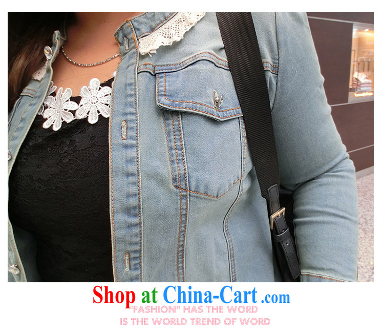 Yet the Addiction, female XL autumn 2014 Women's clothes new Korean cowboy jacket cardigan 13,008 light blue XXXL pictures, price, brand platters! Elections are good character, the national distribution, so why buy now enjoy more preferential! Health