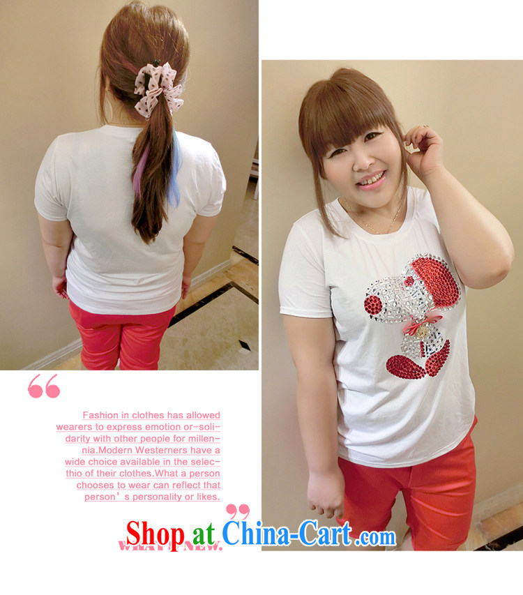 Yet the Addiction, women with thick MM 2014 summer new, larger cartoon nails drill video thin short-sleeve T-shirt 3276 white XXXL pictures, price, brand platters! Elections are good character, the national distribution, so why buy now enjoy more preferential! Health