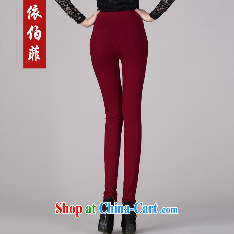 In accordance with the Philippine Korean winter new spring beauty graphics thin solid pants girls pants thick MM XL pants female Y 017 black 5 XL, perfect (Yibofei), online shopping