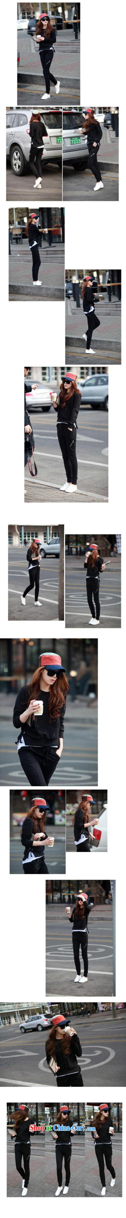 Blue Fox Korean Style Fashion Sweater girl jacket with spring and autumn long-sleeved the forklift truck zipper stitching casual wear two-piece black XXL pictures, price, brand platters! Elections are good character, the national distribution, so why buy now enjoy more preferential! Health