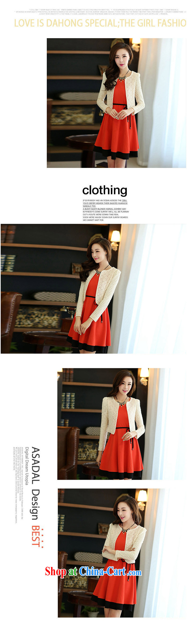 Clear honey princess fall 2014 with larger female new Korean style beauty vest skirt long-sleeved two-piece dresses - M 847 orange XXL pictures, price, brand platters! Elections are good character, the national distribution, so why buy now enjoy more preferential! Health