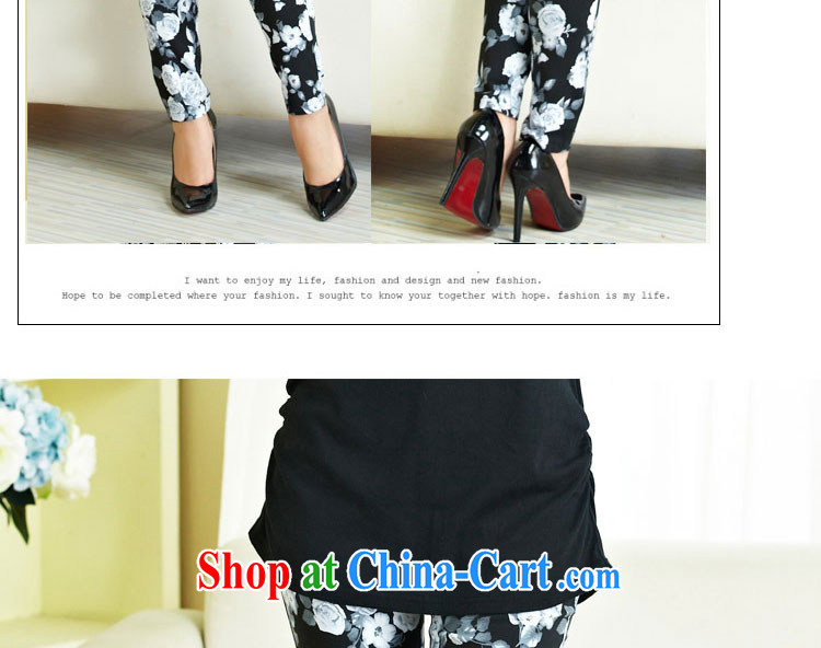 The cloud, Eva 2014 retro stamp the code leisure trousers Sau San video thin large code female Korean version 7064 black 4XL pictures, price, brand platters! Elections are good character, the national distribution, so why buy now enjoy more preferential! Health