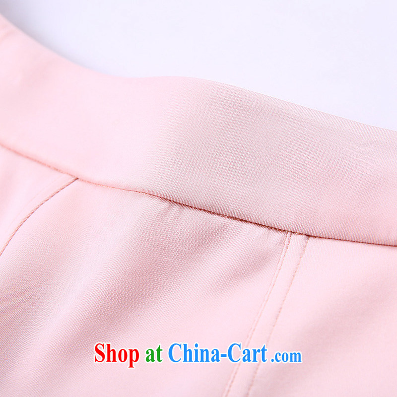 Slim Li-su 2014 fall and winter new XL women mm thick solid color bars flouncing with mini-bust skirt Q 5118 pink 5 XL, slim Li-su, and shopping on the Internet