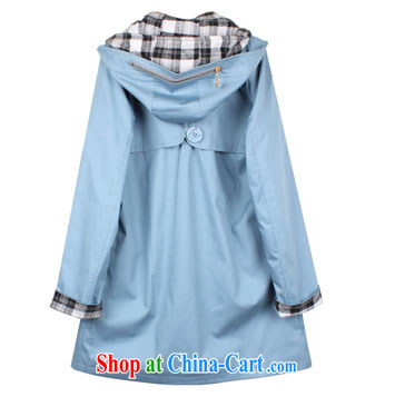 The line spend a lot code female spring new Korean video thin thick mm removable grid cap, long, loose wind jacket QC - 1 blue XL pictures, price, brand platters! Elections are good character, the national distribution, so why buy now enjoy more preferential! Health