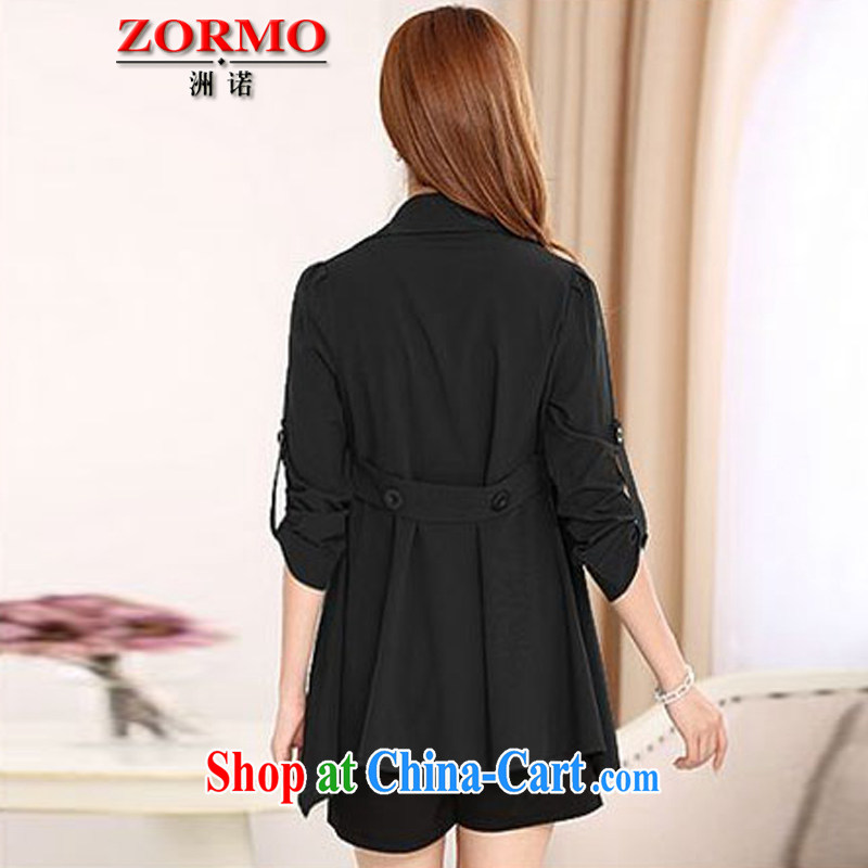 ZORMO spring, Korean spring snow woven cardigan larger women mm thick and indeed increase number of T-shirt black 3 XL, ZORMO, shopping on the Internet