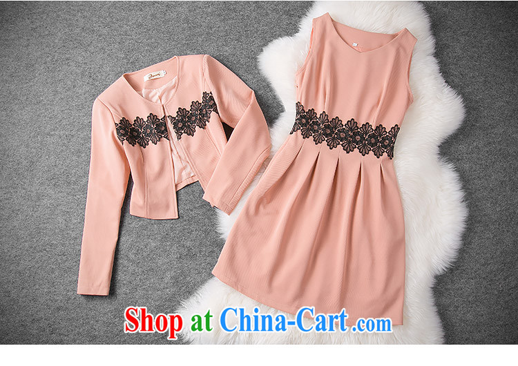 Day line and 2015 spring new stylish larger female OL elegance lace stitching jacket dress professional dress dress two-piece yellow XXL pictures, price, brand platters! Elections are good character, the national distribution, so why buy now enjoy more preferential! Health