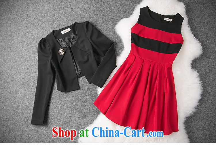 Day line and fall 2014 new stylish larger female decoration, graphics thin elegant small fragrant wind jacket dresses two piece set with chest flower red XXL pictures, price, brand platters! Elections are good character, the national distribution, so why buy now enjoy more preferential! Health