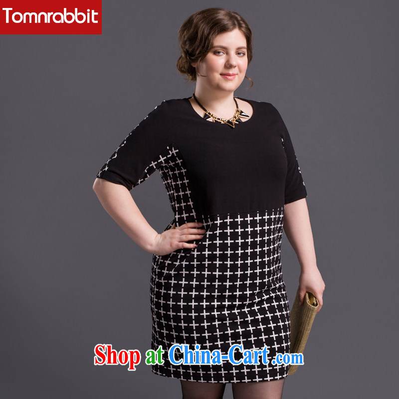 Tomnrabbit 2015 spring new, larger female dress C 14 357 black XL, Tomnrabbit, shopping on the Internet