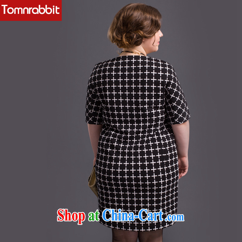 Tomnrabbit 2015 spring new, larger female dress C 14 357 black XL, Tomnrabbit, shopping on the Internet