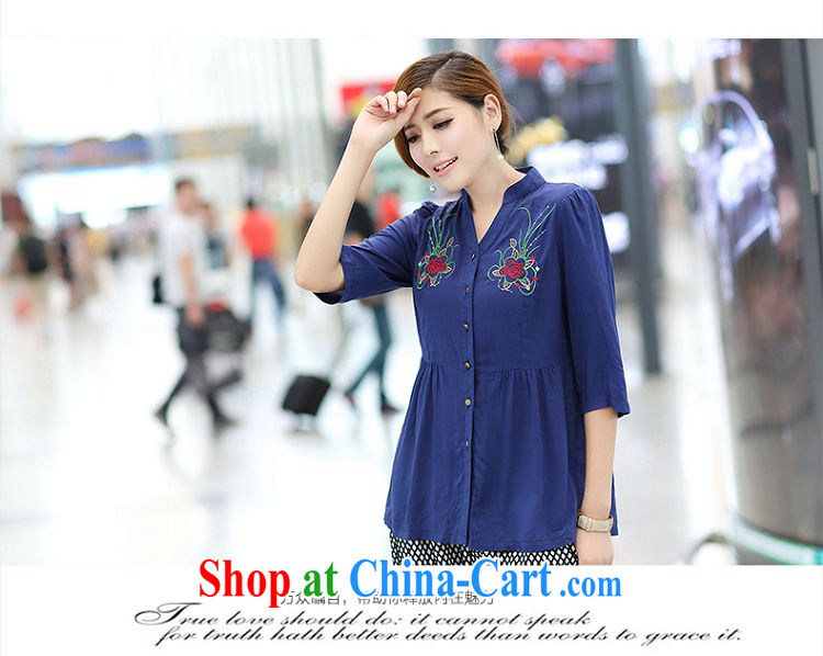 Staff of the fertilizer XL women 200 Jack mm thick load fall 2014 New T-shirt ethnic wind 7 T-shirt shirt S 1662 blue XXXXL pictures, price, brand platters! Elections are good character, the national distribution, so why buy now enjoy more preferential! Health