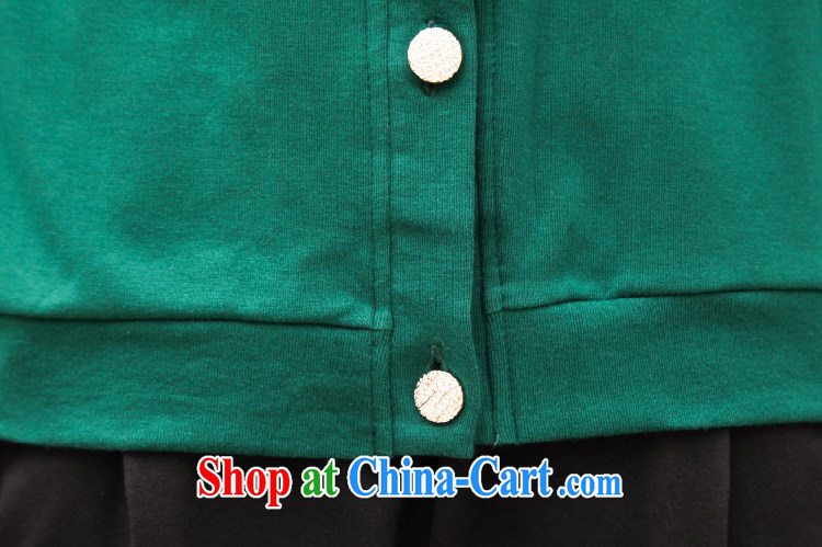 Hi Princess slave Korean thick sister larger female long-sleeved round flower collar women jacket beauty graphics thin cardigan shirt A 6789 dark green 4 XL/210 Jack left and right pictures, price, brand platters! Elections are good character, the national distribution, so why buy now enjoy more preferential! Health