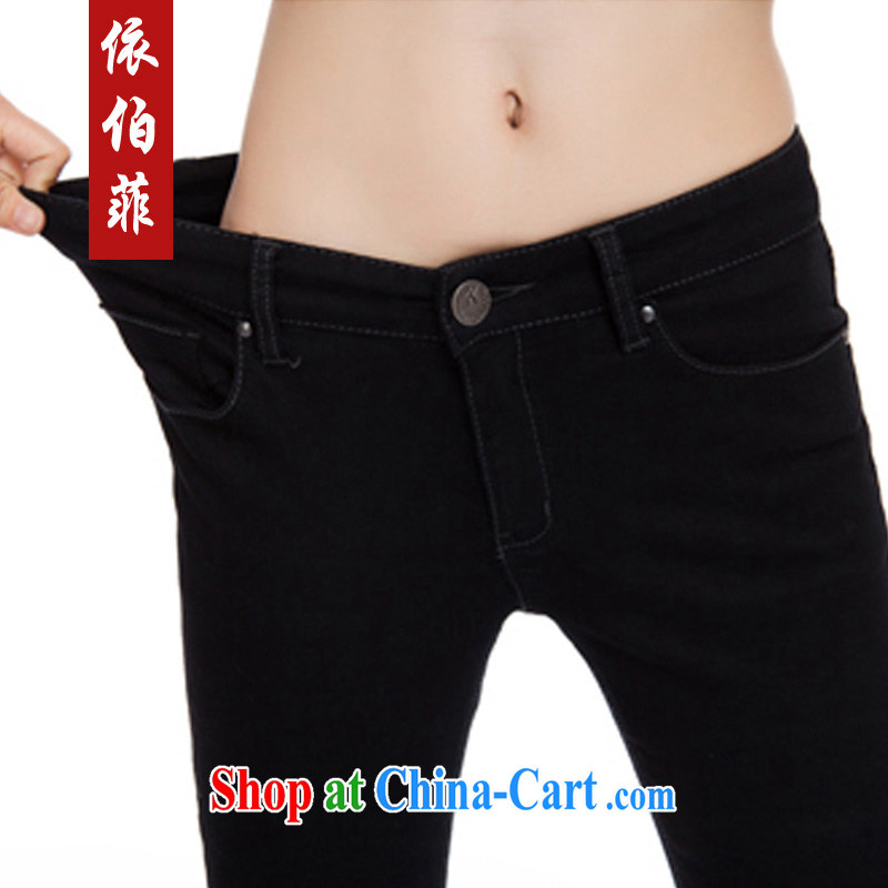 According to the Philippines 2014 Korean version of the new, thick MM and indeed XL Stretch video skinny legs jeans boots pants female Y 043 black XXL according to perfect (Yibofei), online shopping