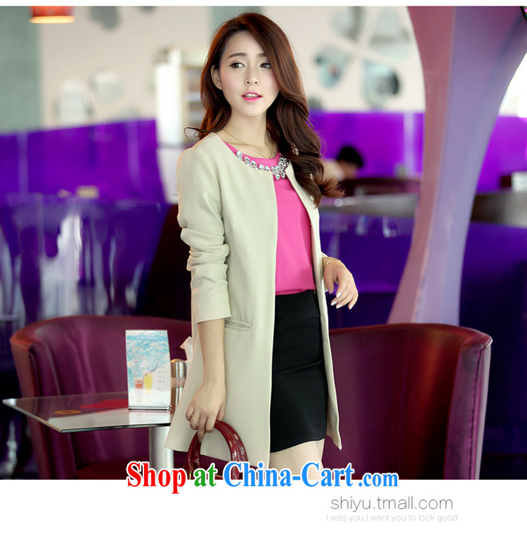 Strong, Autumn 2014 the new Korean Wind Yi Girls long-sleeved, long jacket, beauty and leisure clothing larger female 8801 white XXXL pictures, price, brand platters! Elections are good character, the national distribution, so why buy now enjoy more preferential! Health