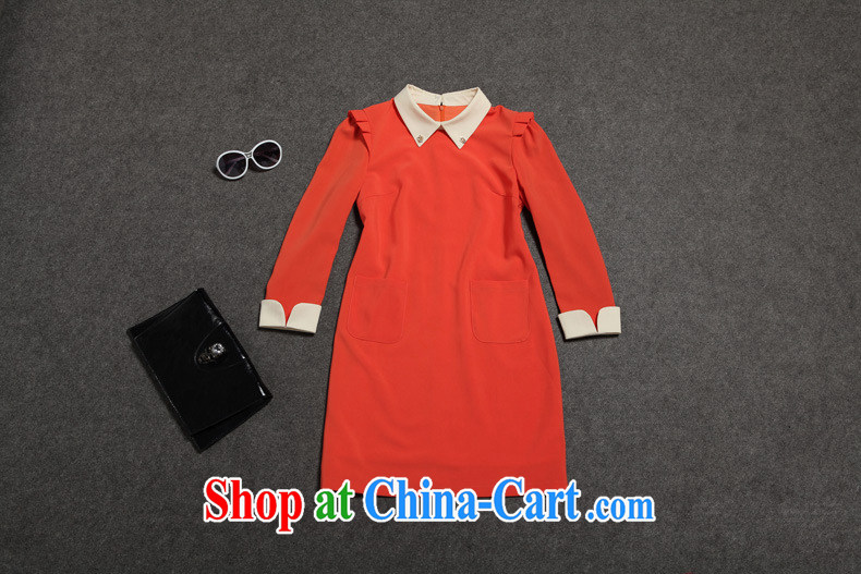 The silk, honey XL girls thick MM larger women's clothing 2015 spring new European and American Beauty dolls temperament collar dresses ZZ 1530 orange XL (128 - 142 jack to wear) pictures, price, brand platters! Elections are good character, the national distribution, so why buy now enjoy more preferential! Health