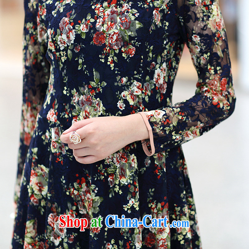 Director of King Code women autumn 2014 the new emphasis on sister sweet floral lace long-sleeved dresses video thin 2656 fancy fancy XXXXXL 200 Jack left and right, and Director (Smeilovly), online shopping