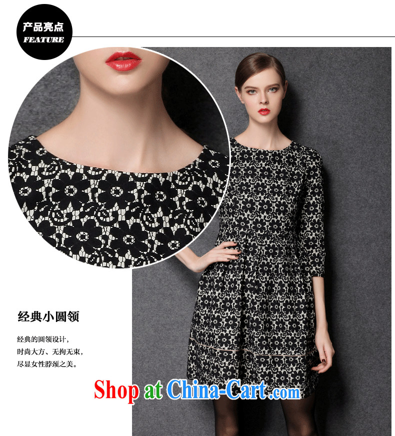 The silk, honey King, women's clothing thick MM 2015 Summer in Europe and dresses 7 cuff beauty graphics thin dresses ZZ 1550 black XL (130 - 145 jack to wear) pictures, price, brand platters! Elections are good character, the national distribution, so why buy now enjoy more preferential! Health