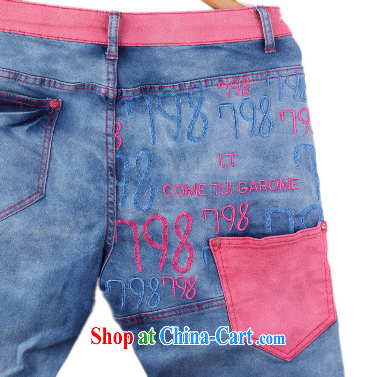 Yet the Addiction, female summer mm thick and fat XL female 200 Jack stretch jeans 7 pants 7010 blue 42 pictures, price, brand platters! Elections are good character, the national distribution, so why buy now enjoy more preferential! Health