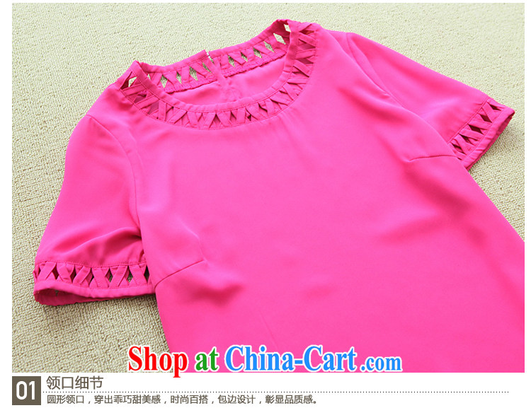 The fat XL women 2014 mm thick summer Korean version of the new graphics thin round-collar Openwork short-sleeved snow woven shirts T-shirt of red XXXXL pictures, price, brand platters! Elections are good character, the national distribution, so why buy now enjoy more preferential! Health