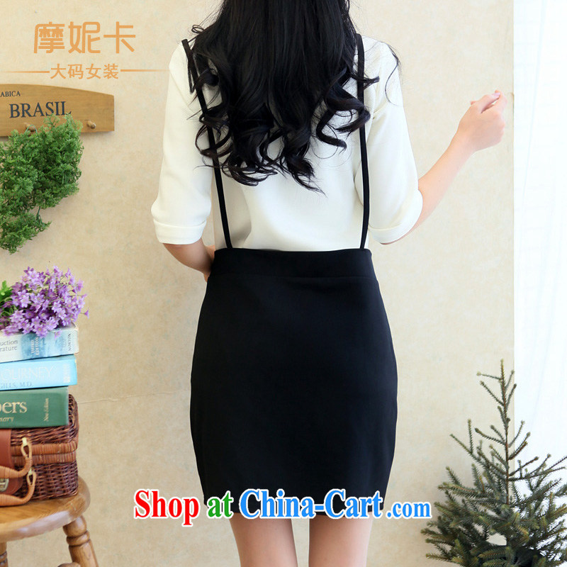 The fat increase, female 2014 mm thick Autumn with Korean version of the new graphics thin 100 ground strap with short skirts cultivating body skirt black XL Moses, Veronica, the Code women, shopping on the Internet