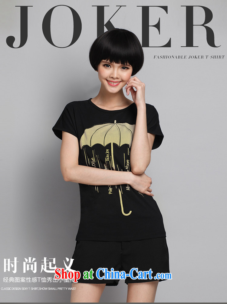 Staff of the Code's summer new, thick sister Korean fashion stamp short sleeve loose T shirts cotton S 1649 black XXL pictures, price, brand platters! Elections are good character, the national distribution, so why buy now enjoy more preferential! Health